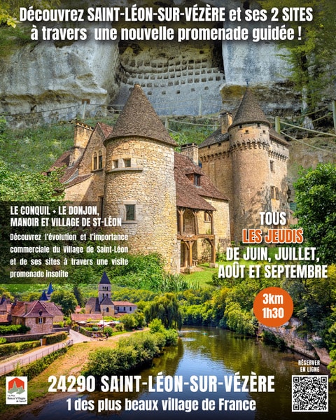 Affiche de la visite de saint-léon-sur-vézère