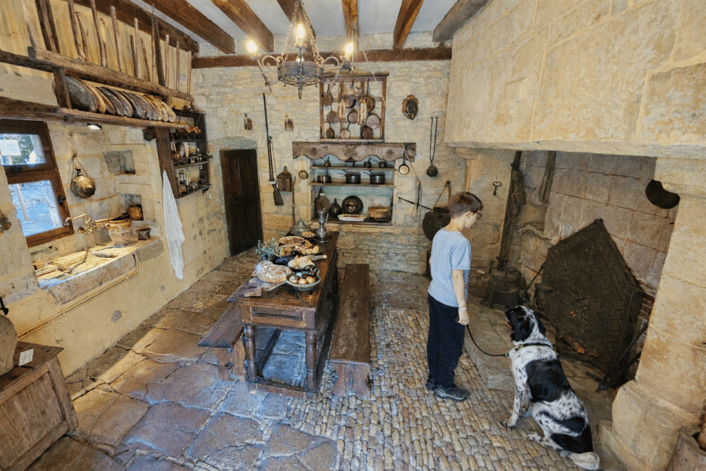 cuisine donjon avec chien